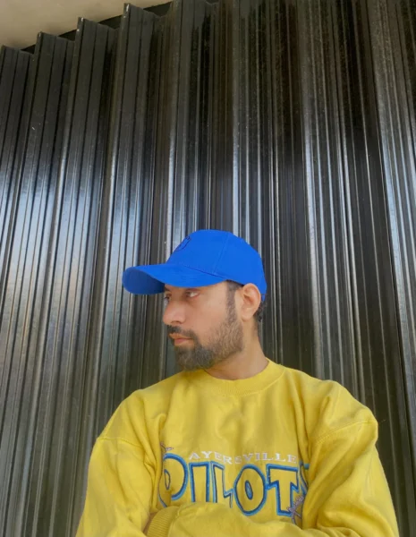 Blue logo cap