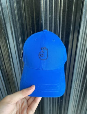 Blue logo cap