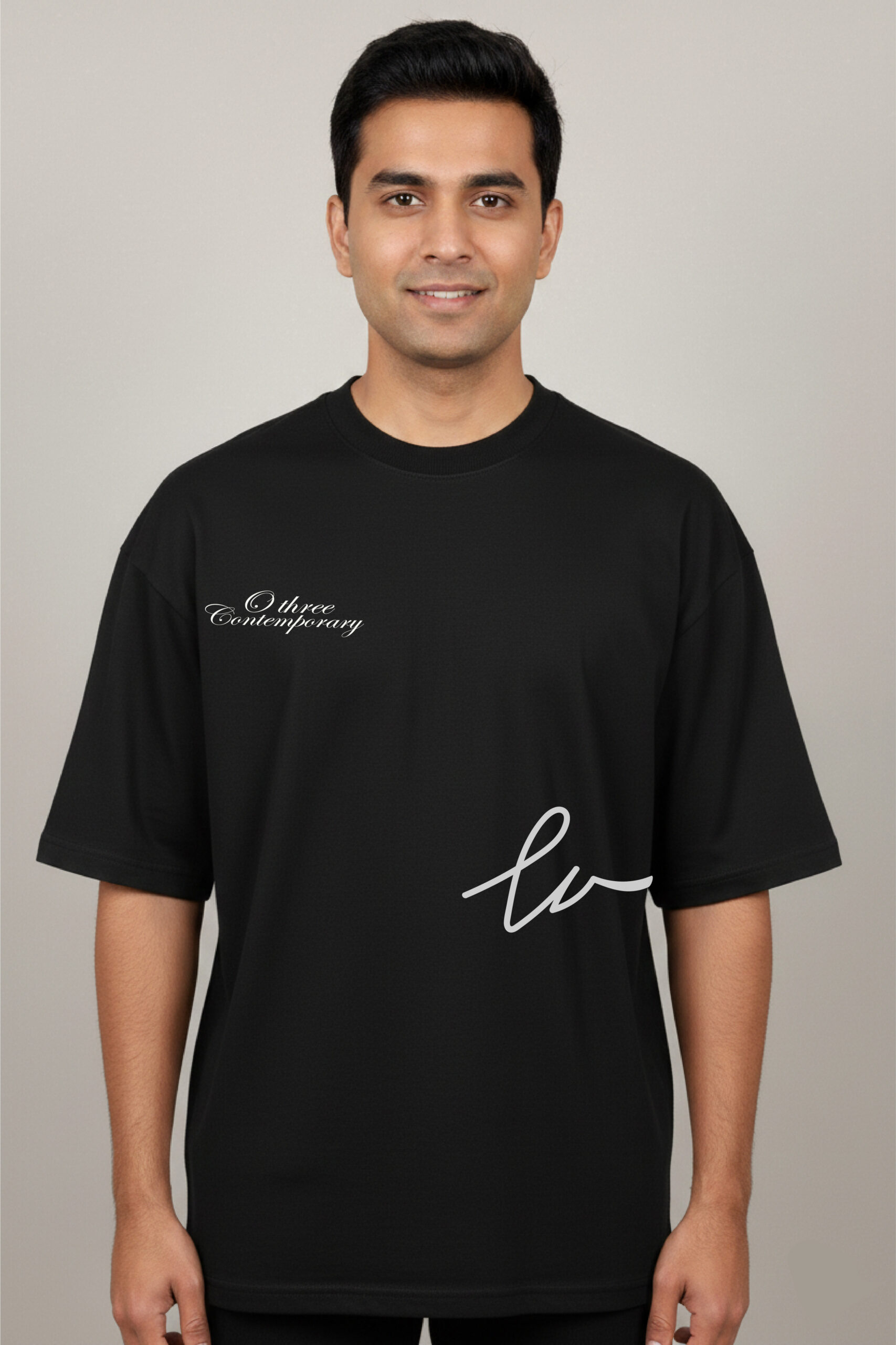 O three Love Black Tshirt